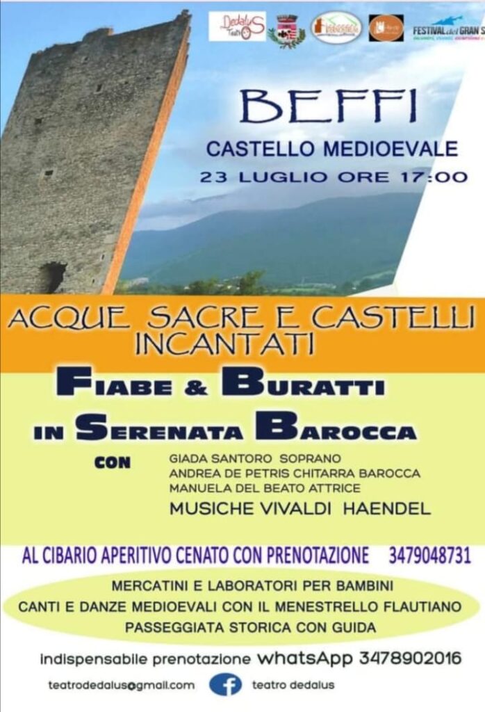 “Acque Sacre e Castelli incantati – Passeggiate creative”: venerdì 23.07.2021 al Castello di Beffi