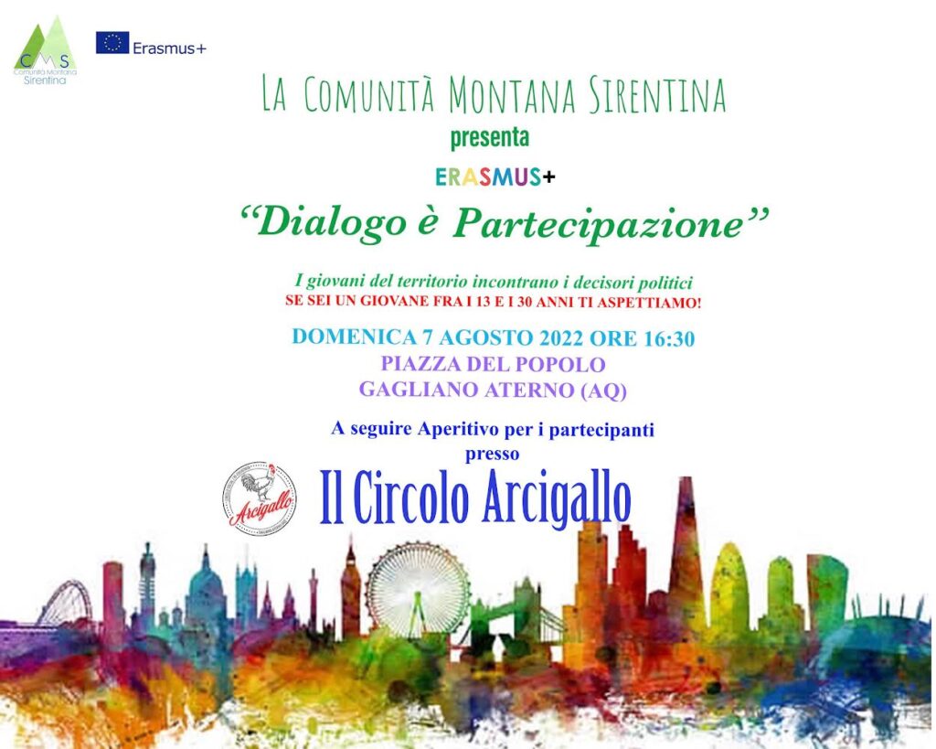 DOMENICA 7 AGOSTO PRIMO INCONTRO “DIALOGO È PARTECIPAZIONE”