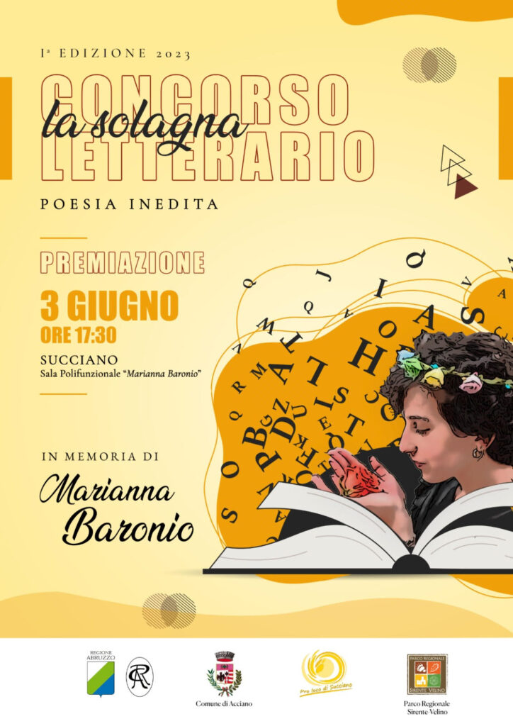 CONCORSO LETTERARIO “LA SOLAGNA”: PREMIAZIONE IL 03.06.2023 A SUCCIANO